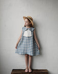 Aquamarine Sailor Mermaid Linen Dress