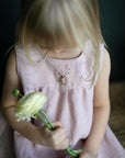 Baby Pink Violet Linen Dress