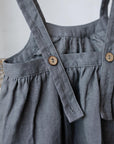 Charcoal Sirena Linen Pinafore