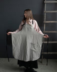 B&W Stripe Linen Chef Apron