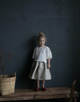 White Linen Puff Sleeve Top