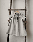Fog Grey Summer Linen Dress, Size 2-3 years