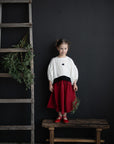 Cherry Long Linen Skirt