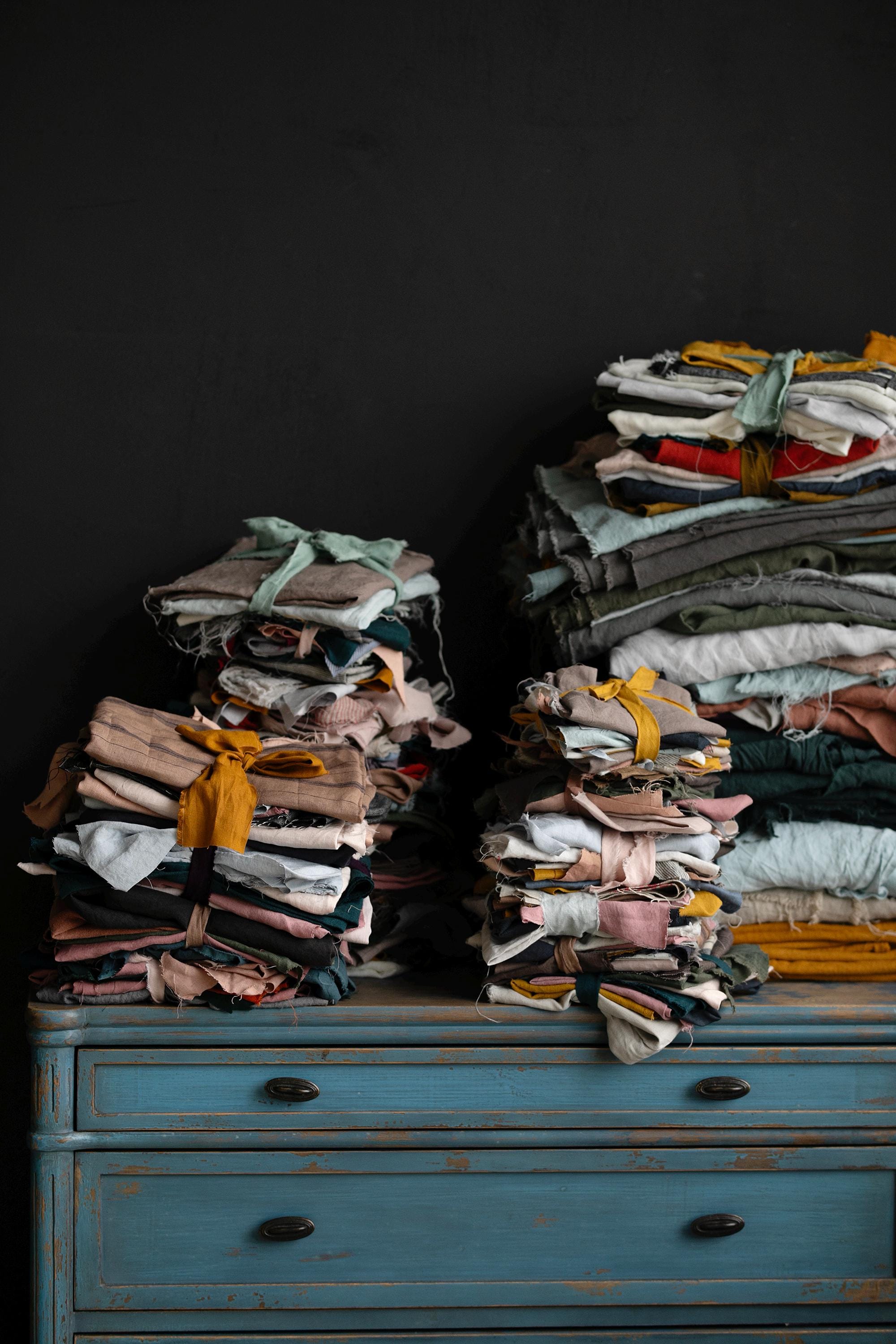 Linen Fabric Remnants Bundle