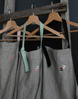 B&W Stripe Linen Chef Apron