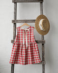 Garden Festive Smock Linen Dress, Size 5-6 years