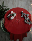 Brick Red Linen Table Runner
