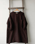 Chocolate Daisy Linen Dress