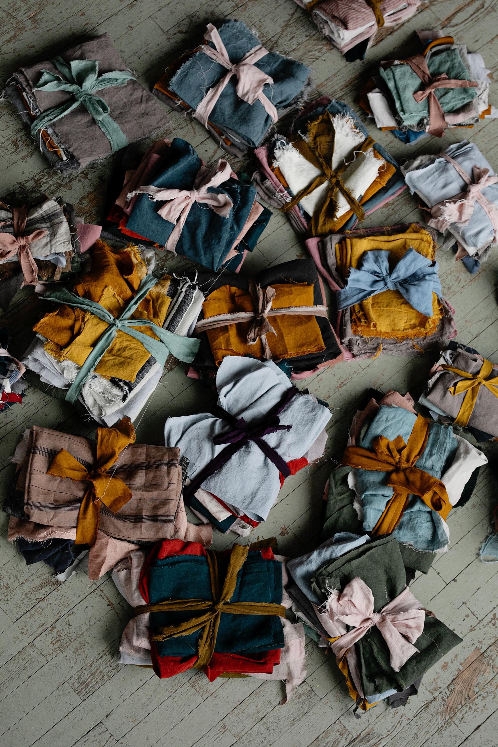 Linen Fabric Remnants Bundle