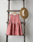Garden Festive Smock Linen Dress, Size 5-6 years
