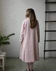 Baby Pink Classic Linen Coat, Size XL (STOCK)