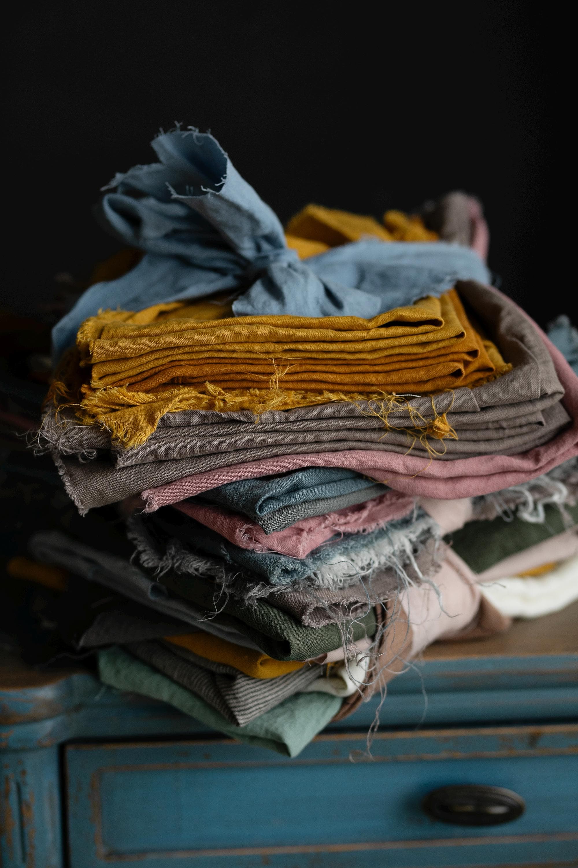 Linen Fabric Remnants Bundle