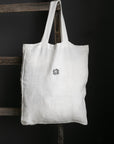 White Classic Large Linen Tote Bag