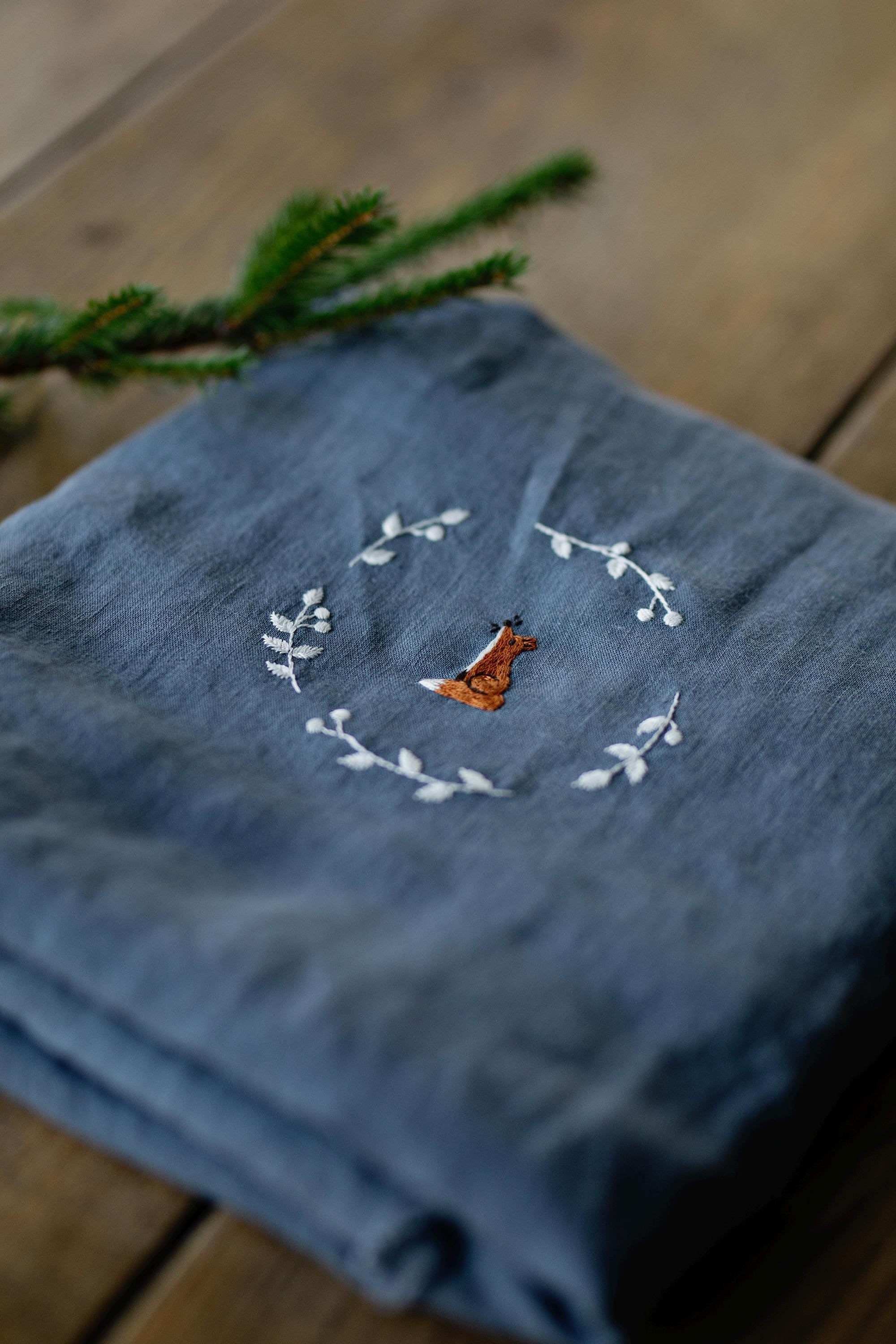 Dusty Blue Linen Table Runner