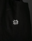Black Large Linen Round Bag
