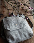 B&W Stripe Linen Backpack
