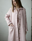 Baby Pink Classic Linen Coat, Size XL (STOCK)