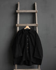 Black Long Linen Shirt