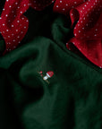 Forest Green Apple Linen Apron