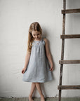 Baby Blue Ribbon Linen Dress