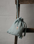 Cake Pastel Blue Linen Pouch Bag