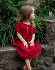 Cherry Summer Linen Dress