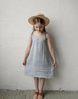 Baby Blue Ribbon Linen Dress
