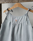 Baby Blue Ribbon Linen Dress