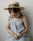 Baby Blue Ribbon Linen Dress