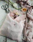 Macarons Pastel Pink Linen Pouch Bag
