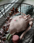 Macarons Pastel Pink Linen Pouch Bag