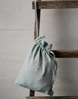 Cake Pastel Blue Linen Pouch Bag
