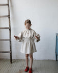 Cream Gingham Parachute Linen Tunic