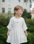 White Tea Linen Dress