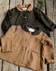 Oak Autumn Peter Pan Collar Linen Jacket