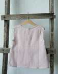 Baby Pink Sleeveless Linen Shirt