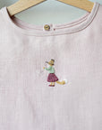 Baby Pink Sleeveless Linen Shirt