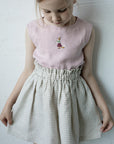 Baby Pink Sleeveless Linen Shirt