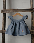 Dusty Blue Linen Vintage Linen Shirt