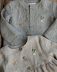 B&W Stripe Long Sleeve Button Linen Shirt