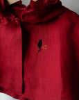 Cherry Little Red Riding Hood Linen Cape