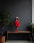 Red Polka Dot Exclusive North Linen Tunic