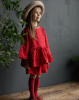 Red Polka Dot Exclusive North Linen Tunic