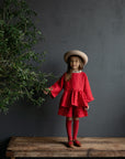 Red Polka Dot Exclusive North Linen Tunic