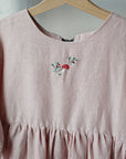 Baby Pink Tea Linen Dress
