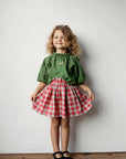Garden Festive Midi Linen Skirt