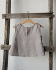 Lavender Sleeveless Linen Shirt
