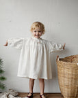 White Parachute Linen Dress