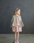 Natural Ruffle Linen Jacket