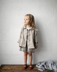 Natural Peter Pan Linen Collar Linen Jacket
